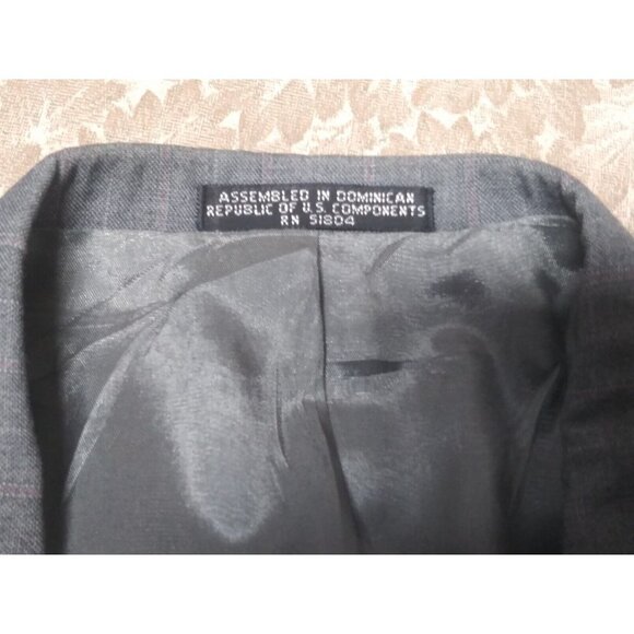 Towncraft Suit Jacket 42S worsted wool blend striped gray Blazer Sport Coat EUC - Picture 10 of 13